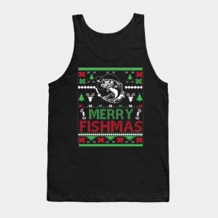 ugly christmas fishing Tank Top